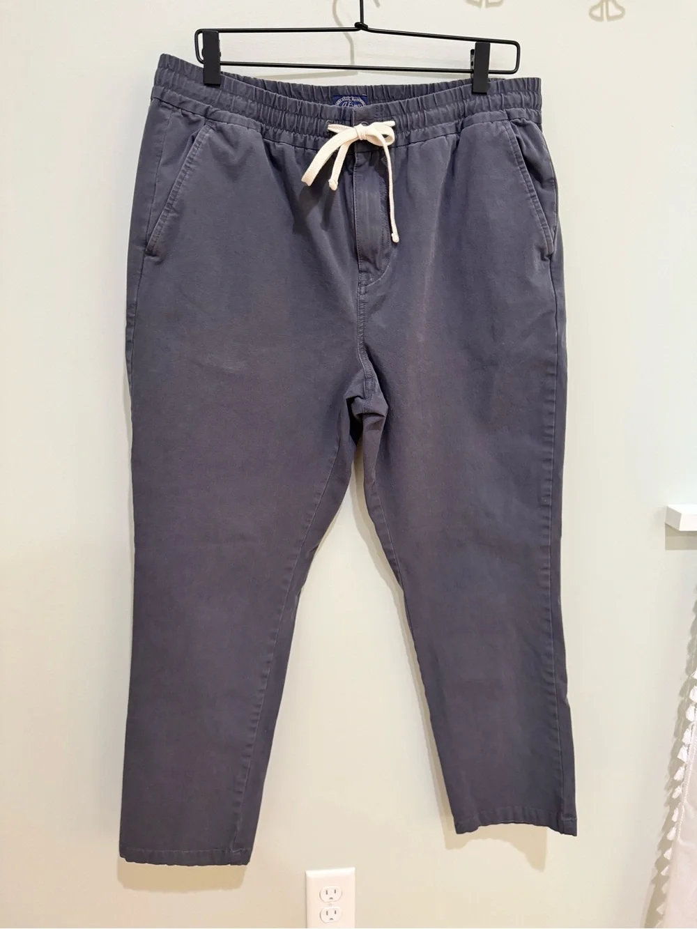 J. Crew Men's Drawstring Chinos in Slate Blue